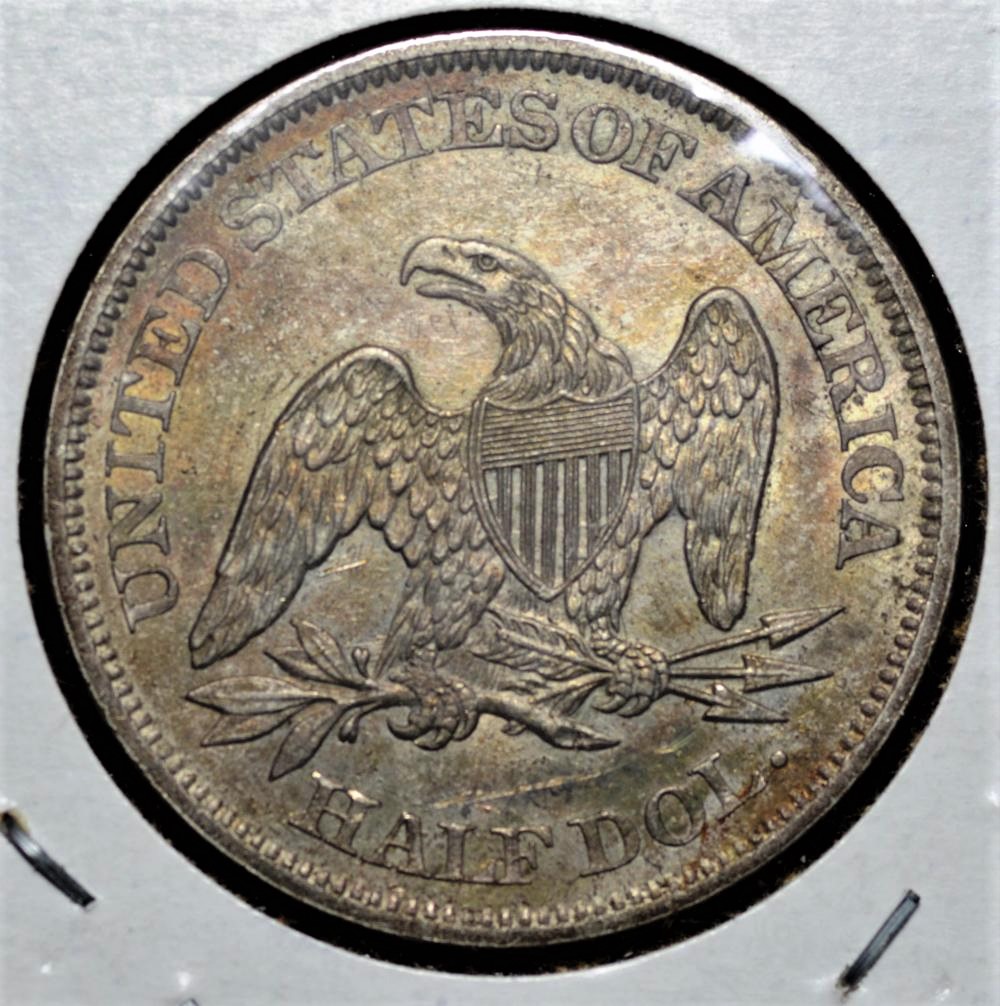 1861-Seated-Liberty-Half-Dollar-Toner---Au?-MS?--Need-Grading-Help!