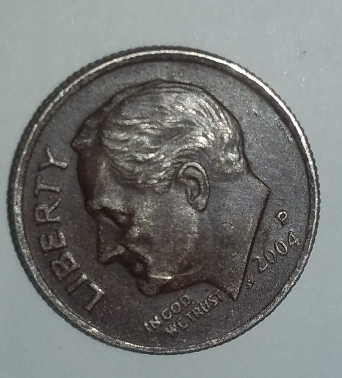 2004-D--Dime--Brown-Coloring?-Is-This-A-Type-Of-Error?