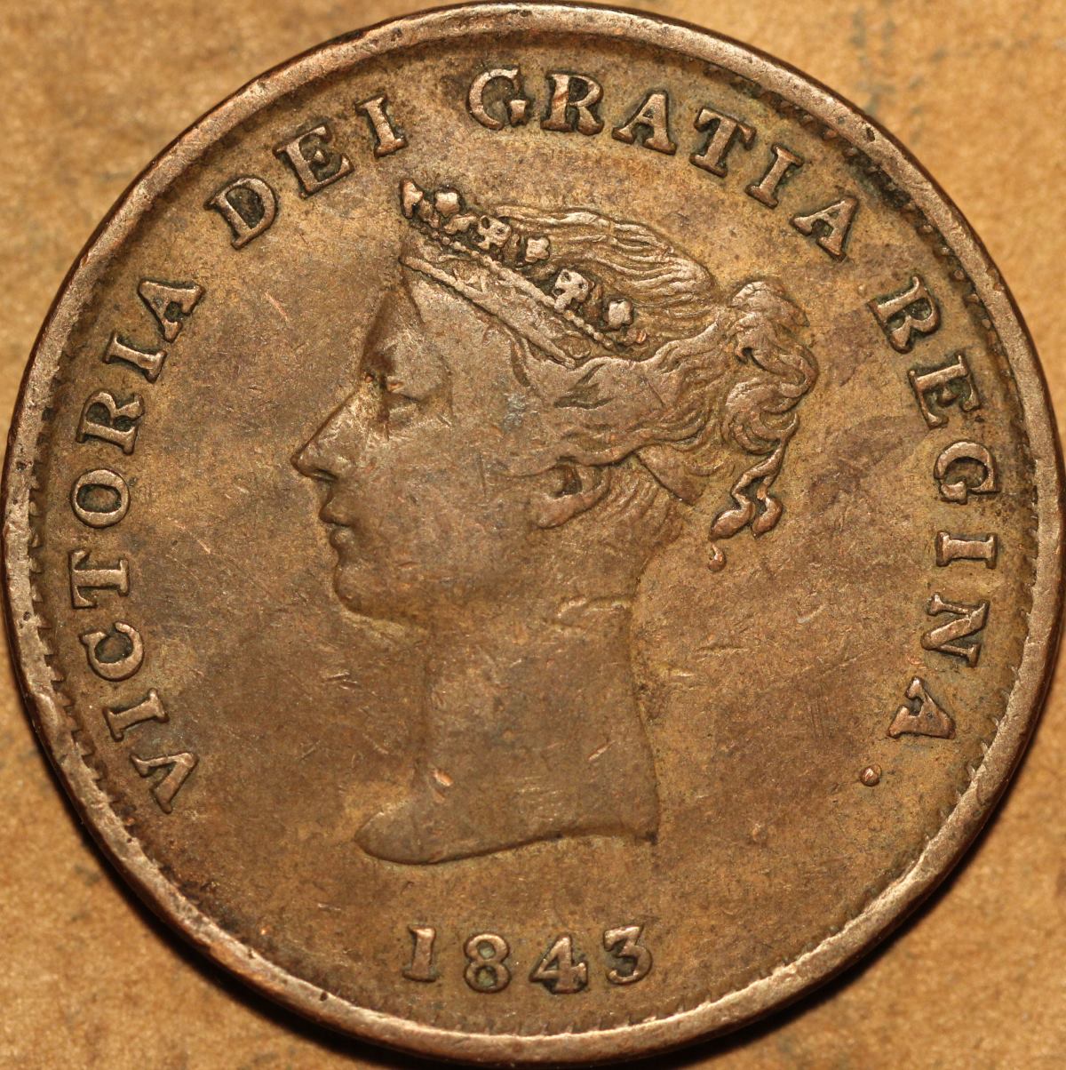 2-1843-New-Brunswick-Half-Penny-Tokens-For-Grade-And-Comments