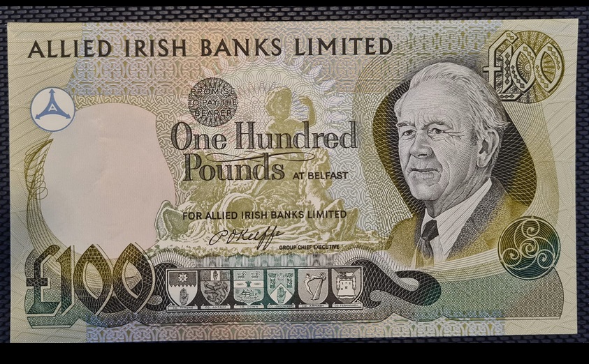 Allied-Irish-Banks-Limited-100-Pounds-Without-Year/Serialnumber