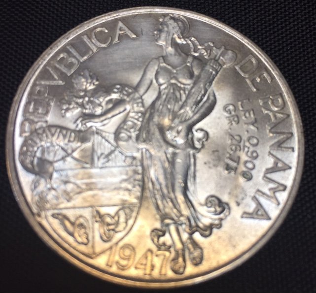 Latest-Purchase:-1947-Balboa-From-Panama,-With-A-Bit-Of-Original-Luster