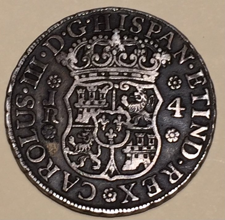Latest-Auction-Buy:-1770-4-Real-Columnario-From-Potosi,-Six-Petaled-Rosette
