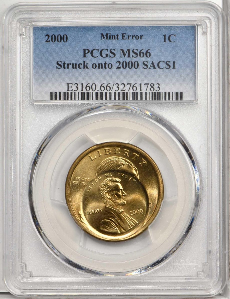 Mint-Error-2000-Lincoln-Cent-Struck-On-2000-VA-Quarter