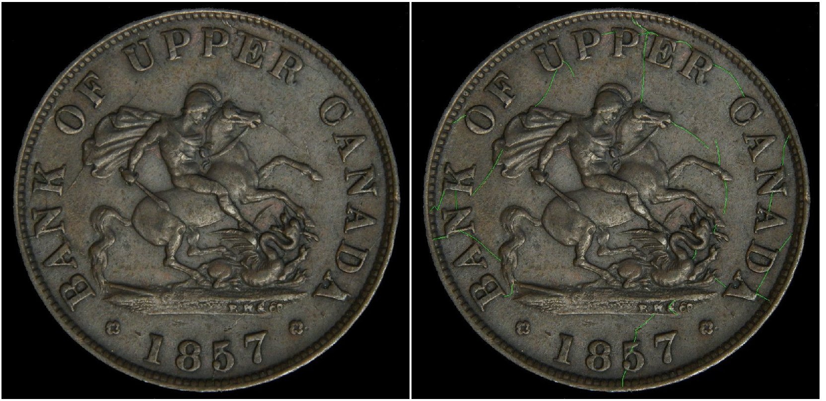 1854-Upper-Bank-Token-Half-Penny