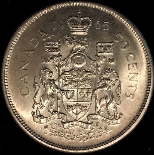 1965-Canada-50-Cent-Seems-Like-The-Mint-Strike-Was-Shallow-Or-Week-?