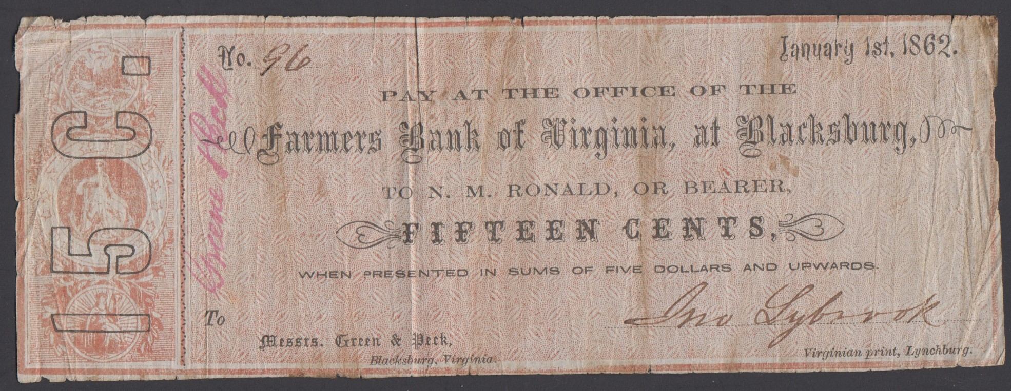 A-Rare-Pair-Of-Virginia-Obsolete-Banknotes