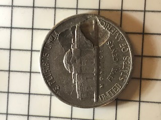 1988-P-Jefferson-Nickel.-Delam-Still-Attached.