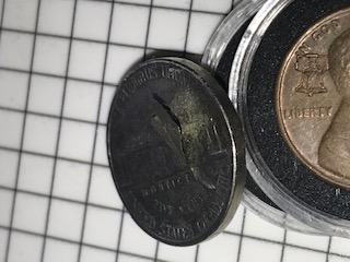 1988-P-Jefferson-Nickel.-Delam-Still-Attached.