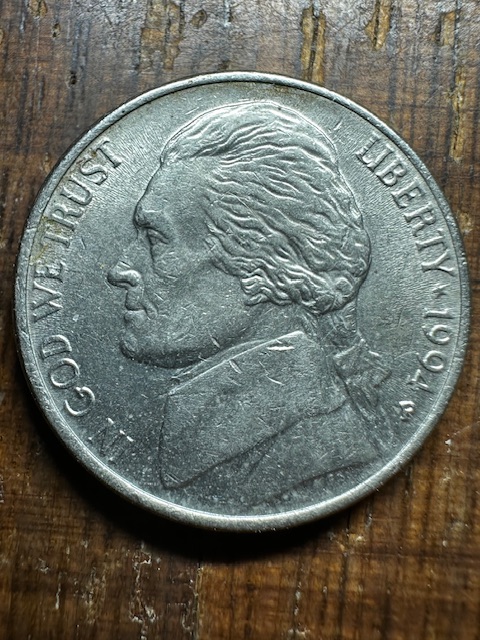 1994-P-Jefferson-Nickel-Possible-Die-Crack