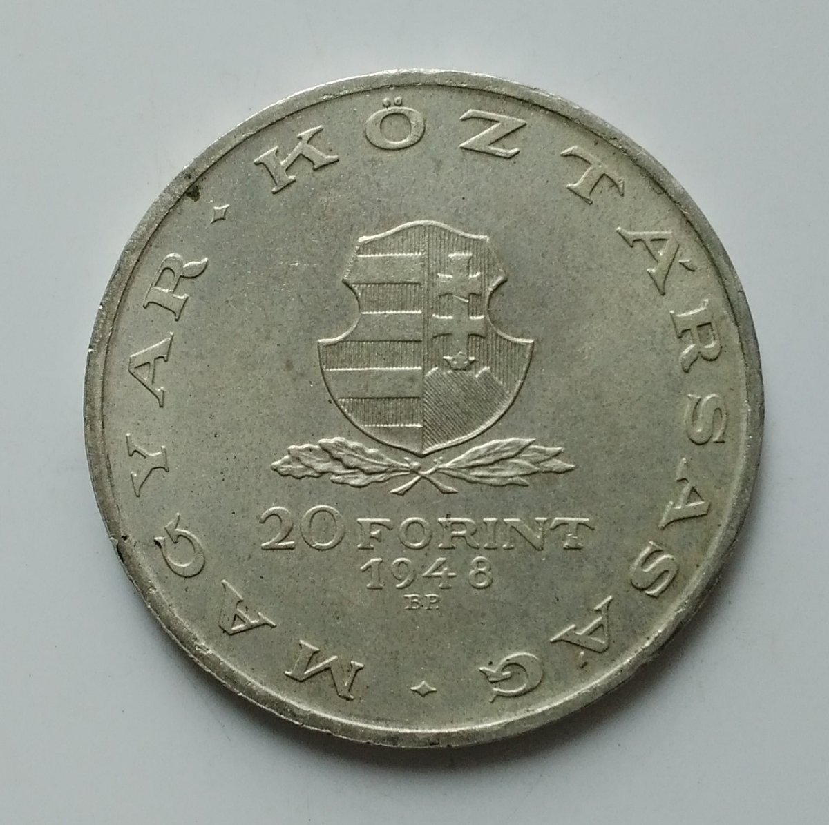 1948-Hungarian-20-Forint-Silver,-Were-There-Official-Spoofed-Specimens?