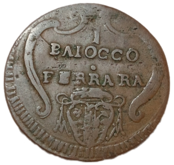 Italy-Papal-States-Benedict-Xiv-Possible-Baiocco-/-Half-Baiocco-Mule-Coin?