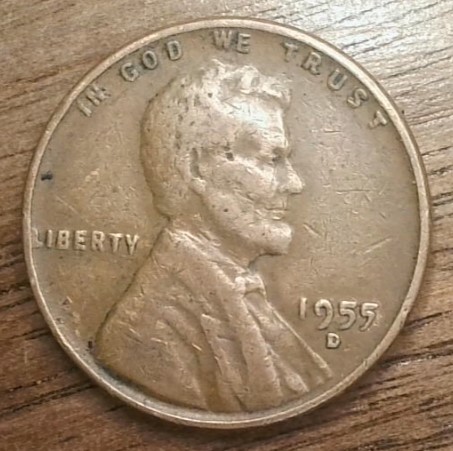 1955-D-Penny-With-Strange-5-In-The-Date