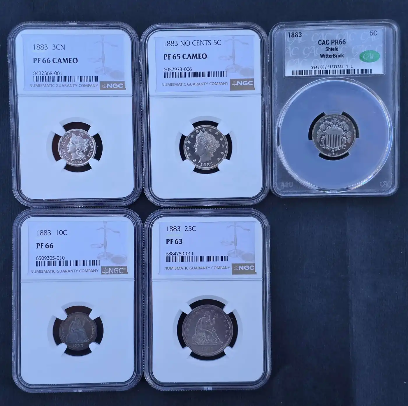 Progression-Of-My-1883-Proof-Set-No-Gold