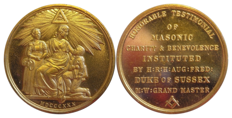 Masonic-Tokens,-Coins-And-Counter-Stamped-Pennies