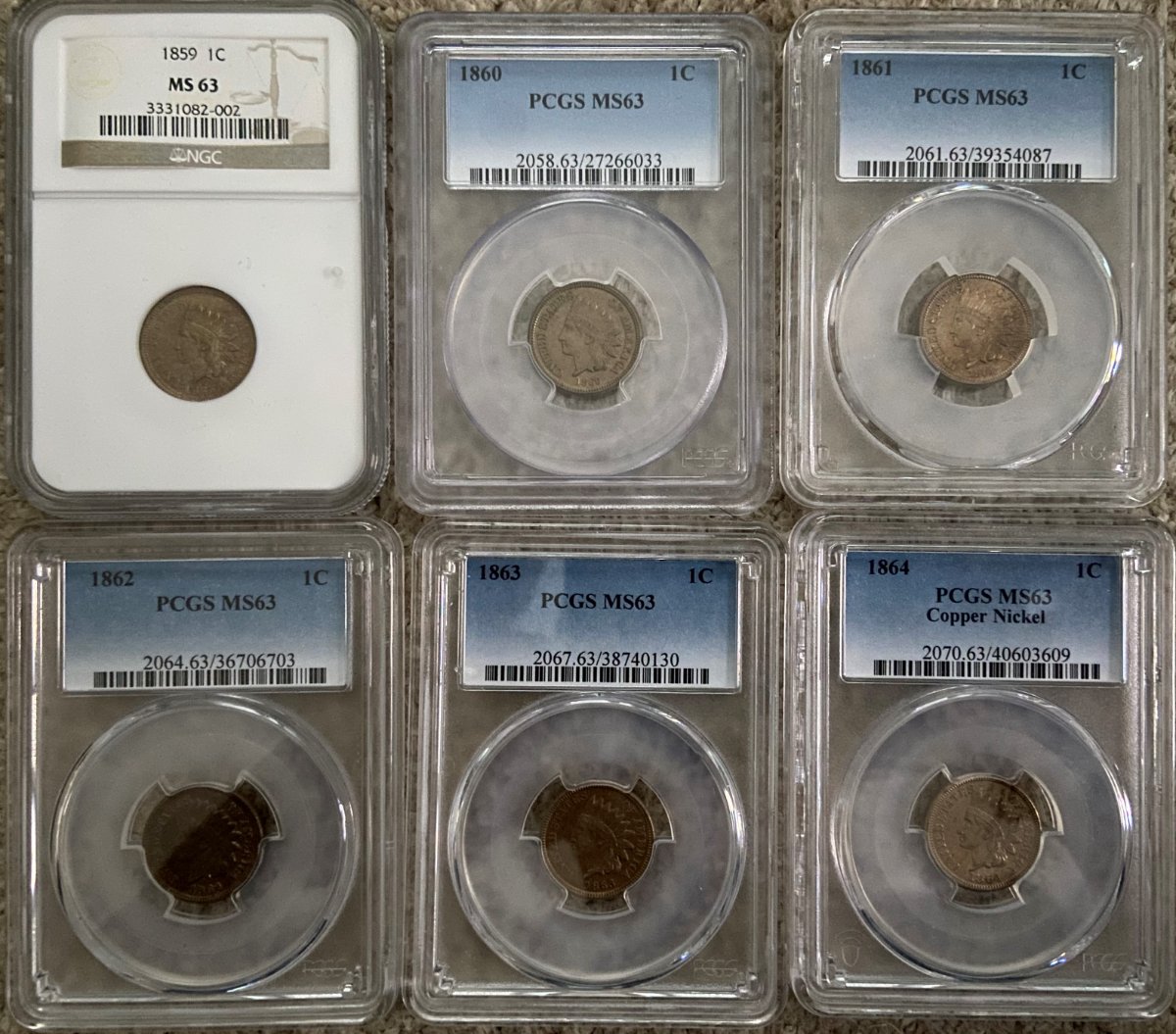 1859-1864-Indian-Head-Cent-Cn-Collection
