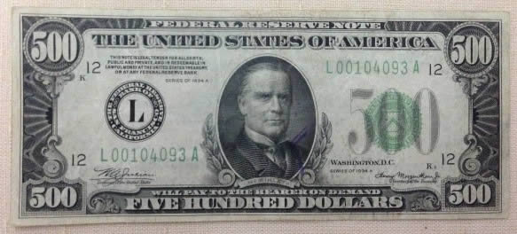 500$-Bill--Wotrh-Face-Value-Only-?