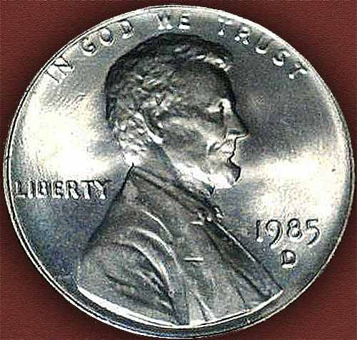 1985-D-Error-Penny-Zinc-Or-Steel