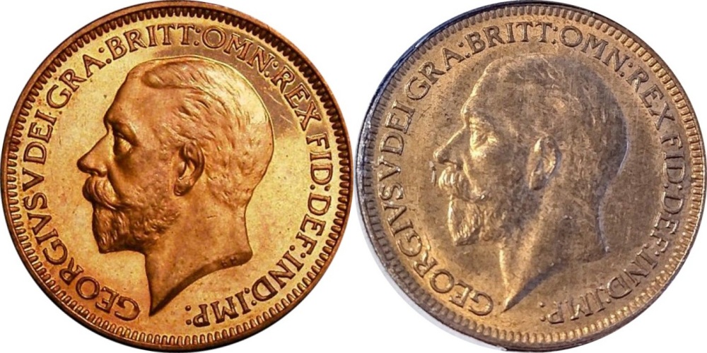1928-1-Farthing-Proof-Vs-Uncirculated