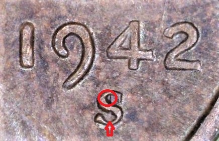 1942-S/?-Wheat-Cent