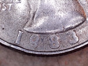 1983-P-Washing-Quarter-With-Interesting-Strikes-/-DDO?-/-Die-Cracks-/Finish