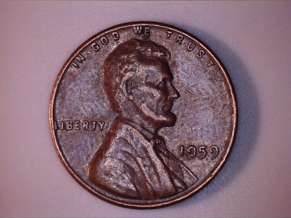 1959-Lincoln-Penny-With-A-Folded-