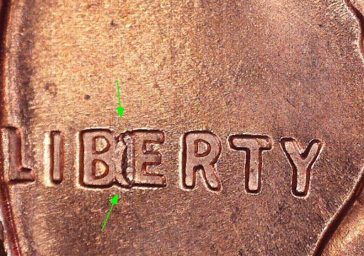 1957---Lincoln-Cent-Wheat---RD-With-BIE-&-Cracked-Skull