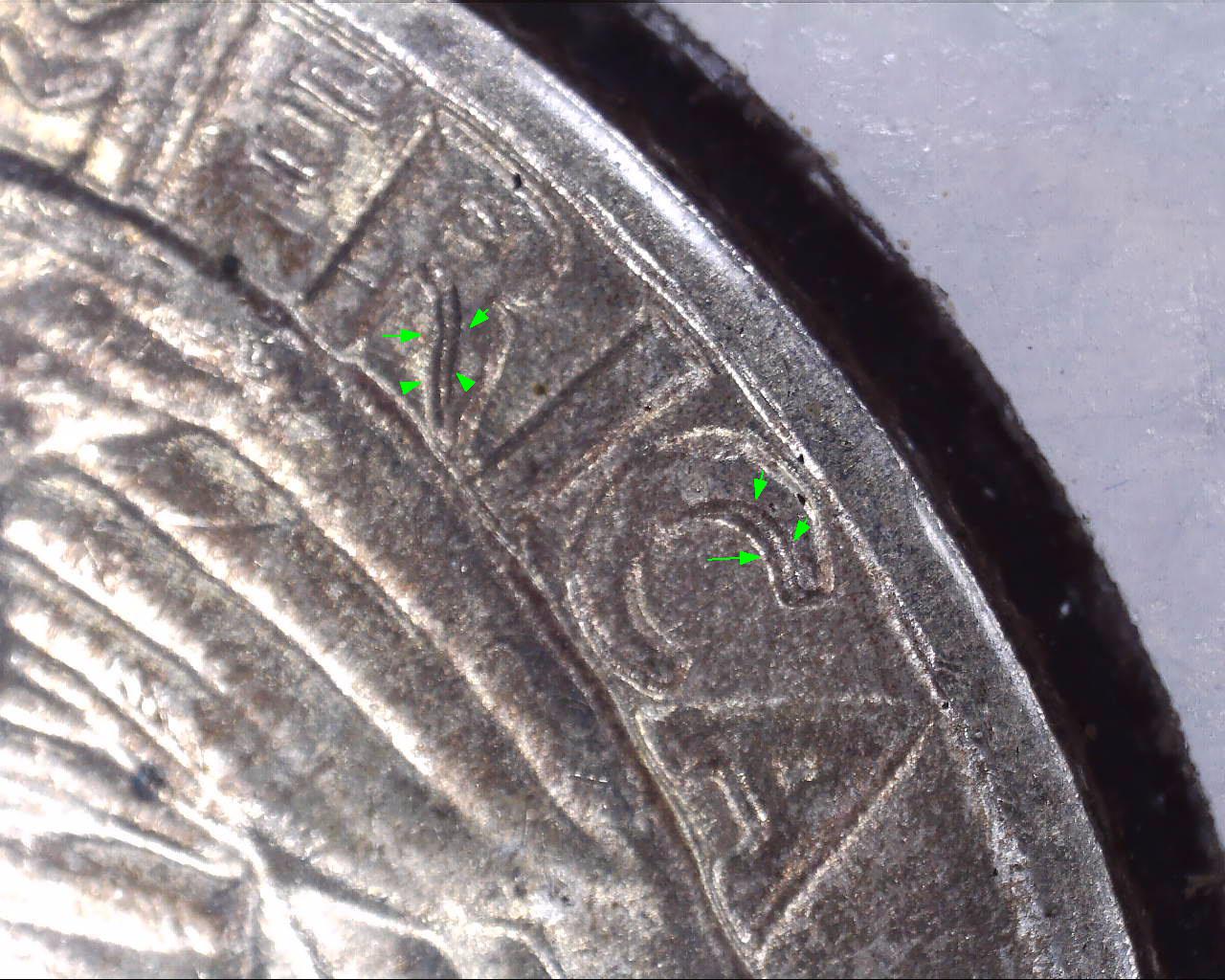 2019-P-Ros.-Dime-Strike-Through-*-Possible-D/D-On-Quarters-&-1973-D-Penny