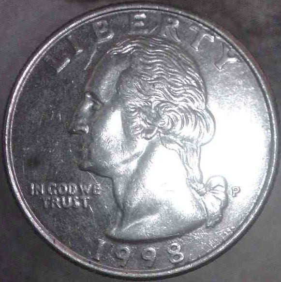 1998-P-Washington-Quarter--Wounded-Spitting-Eagle--Die-Crack