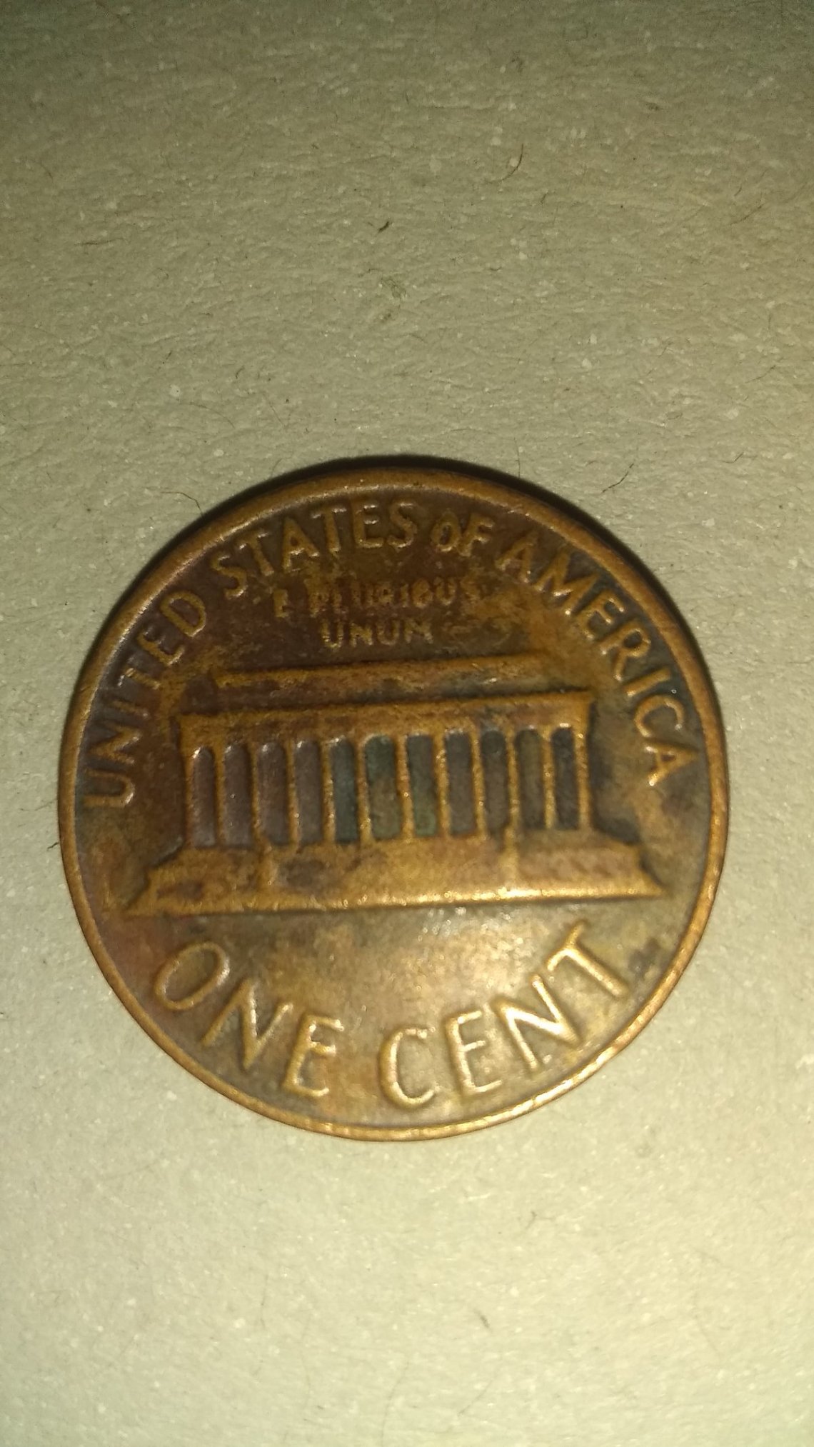 1970-P-Error-Penny-Blurred-Out-Obverse?-O-And-F-In-Of-Doubled