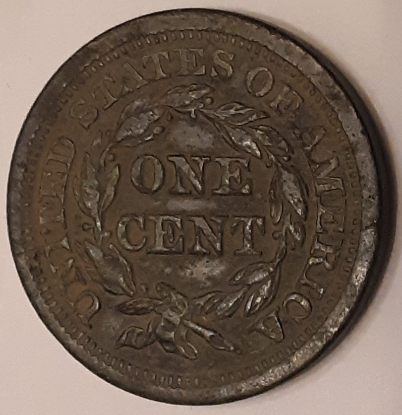 My-First-Find,-40-Years-Ago-In-A-Corn-Field-In-Illinois.-1845-Large-Cent