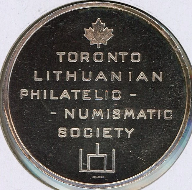 Toronto-Lithuanian-Philatelic---Numismatic-Society-Silver-Medal