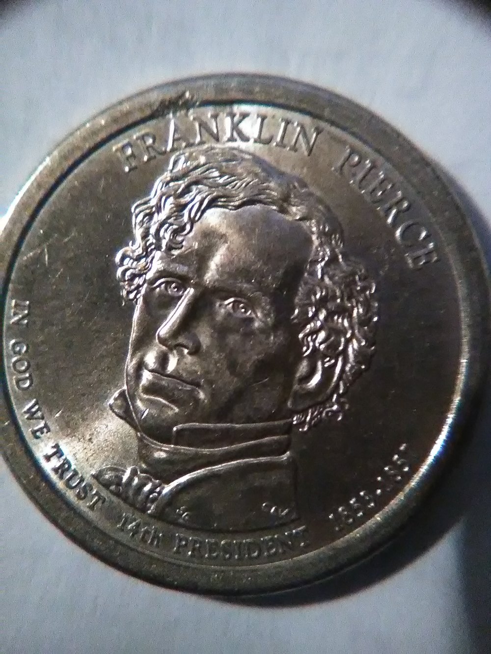 2010--D-Franklin-Pierce-Dollar-Coin-With-Struck-Through-Error?