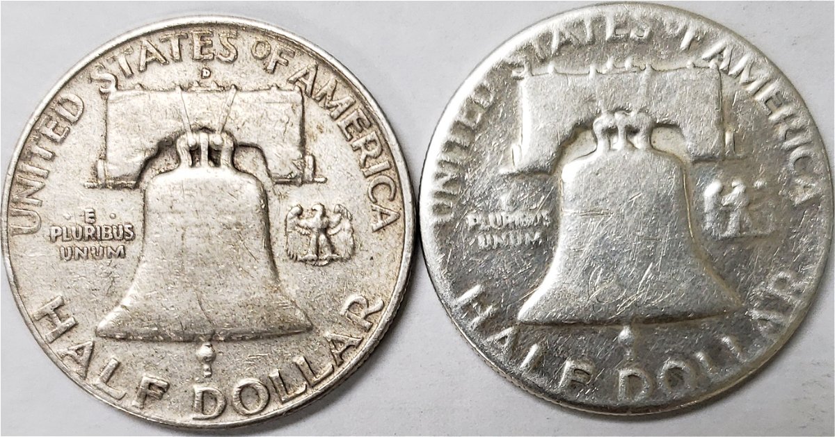 1950-Franklin-Half-Dollar-Grease-Filled-Or-Capped-Die?