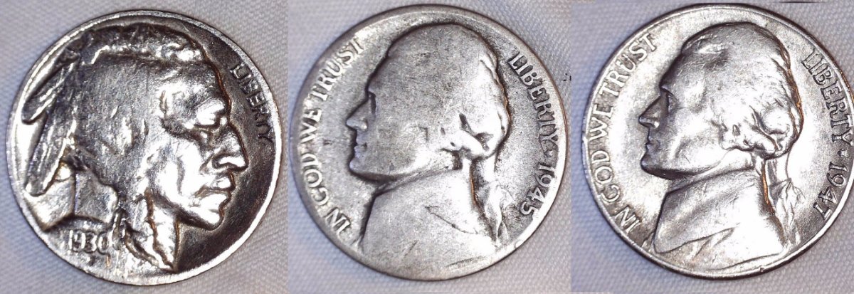 1930-F---1945-S---1947-P--Nickels-==->-Found-In-Bank-Rolls