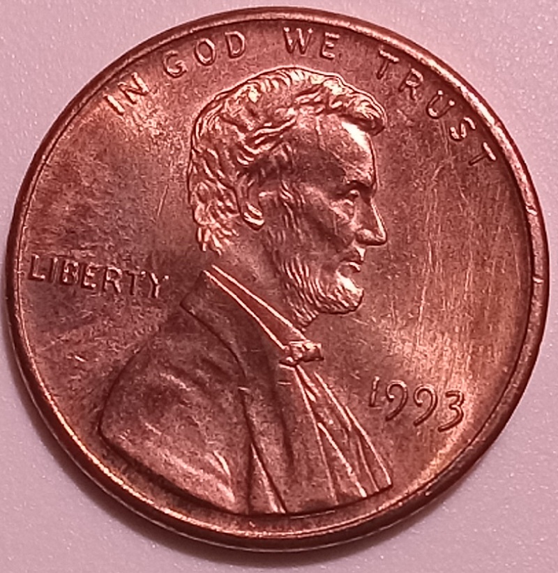 1993-P--1-Cent.-Is-This-A-Die-Crack?-On-Reverse,-Under-The-Memorial.