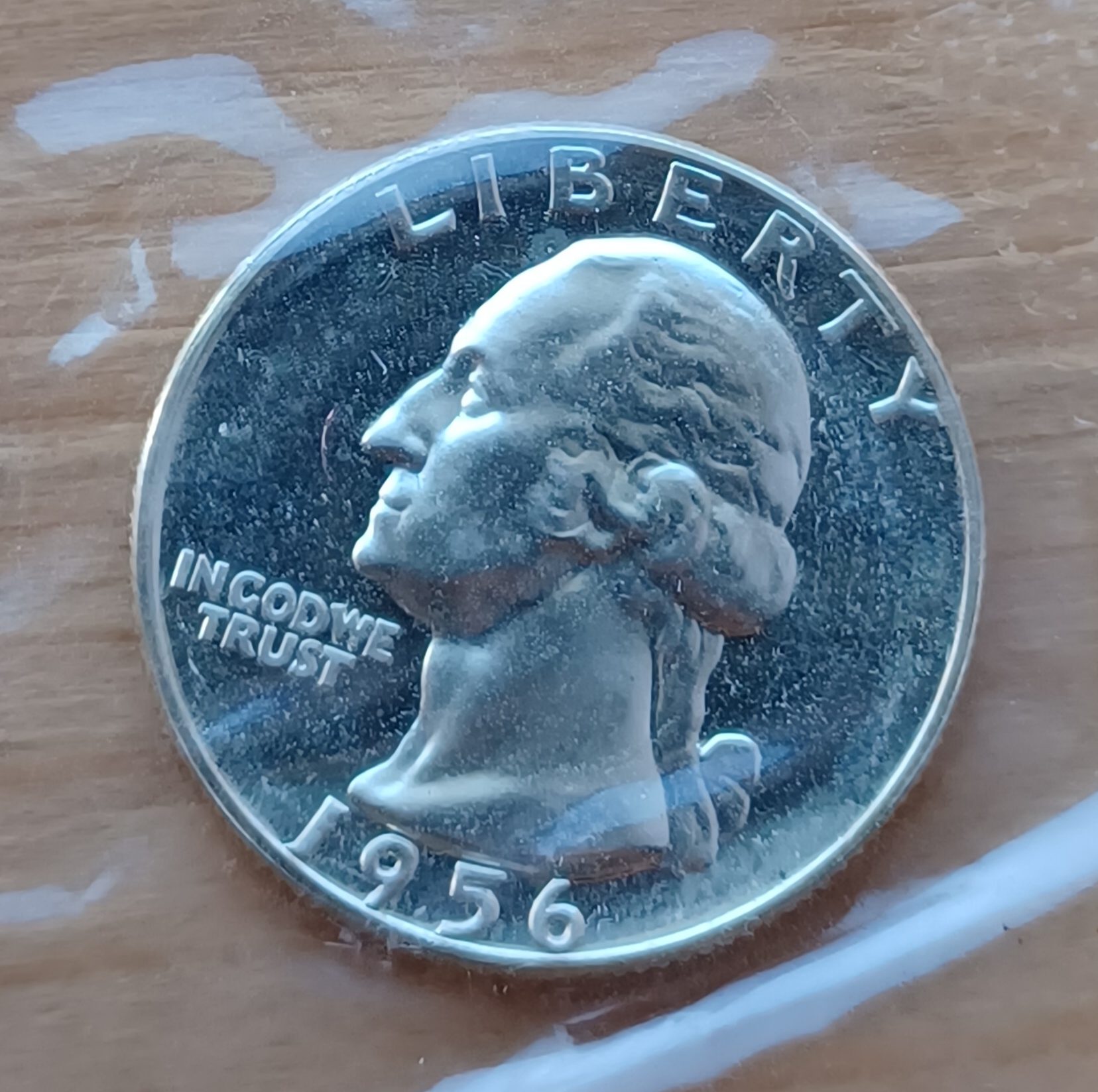 Proof-1956-Quarter-Reverse-Die-Gouge-FS-701