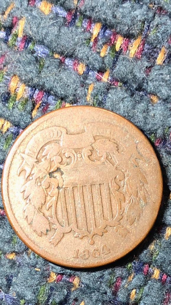 1864-2-Cent-With-Damage/Error?-Please-Help