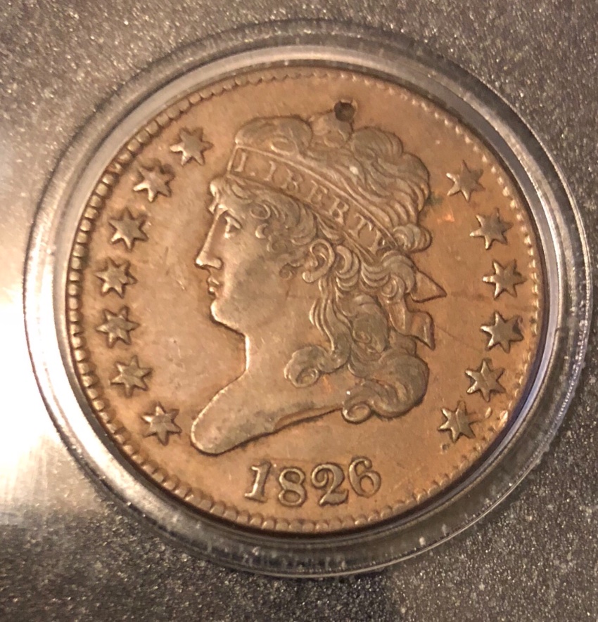 1826-Half-Cent-Strike-Through-Or-PMD?-Help-On-Grading-Too