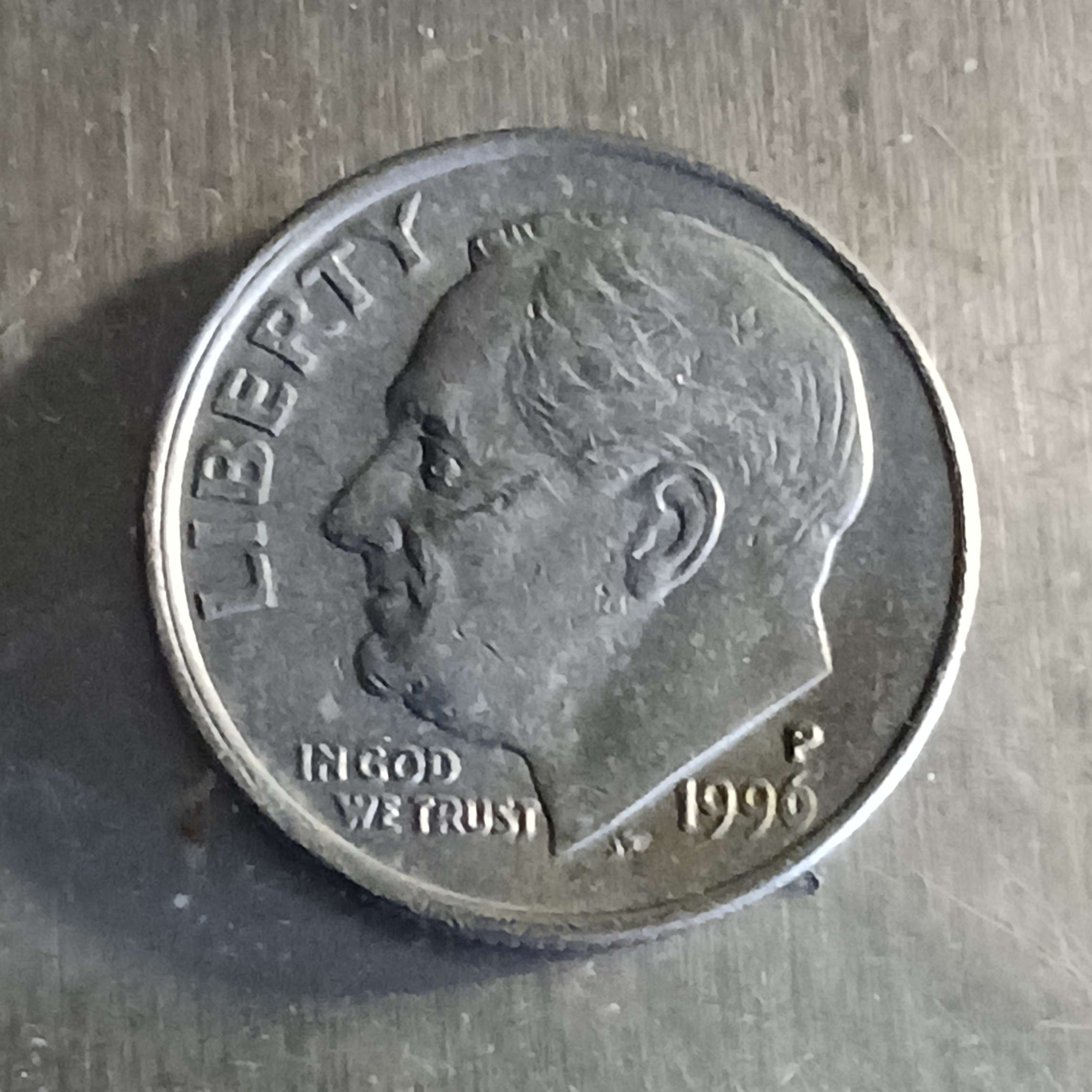 1996-P-Dime-Foreing-Object-And-Possible-DDR
