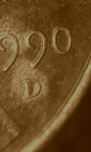 1990-D-Penny....dd.....error