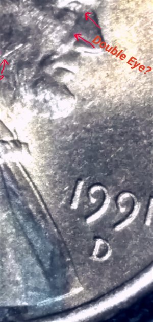 1991-D-Lincoln-Penny...tone-&-Error-Both-Sides-Of-Coin.help!