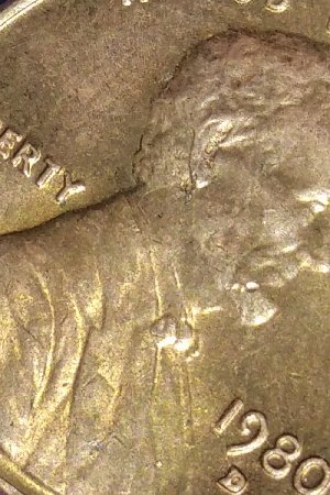 1980-D-Lincoln-Penny.--VG-Posable-Dobling-?