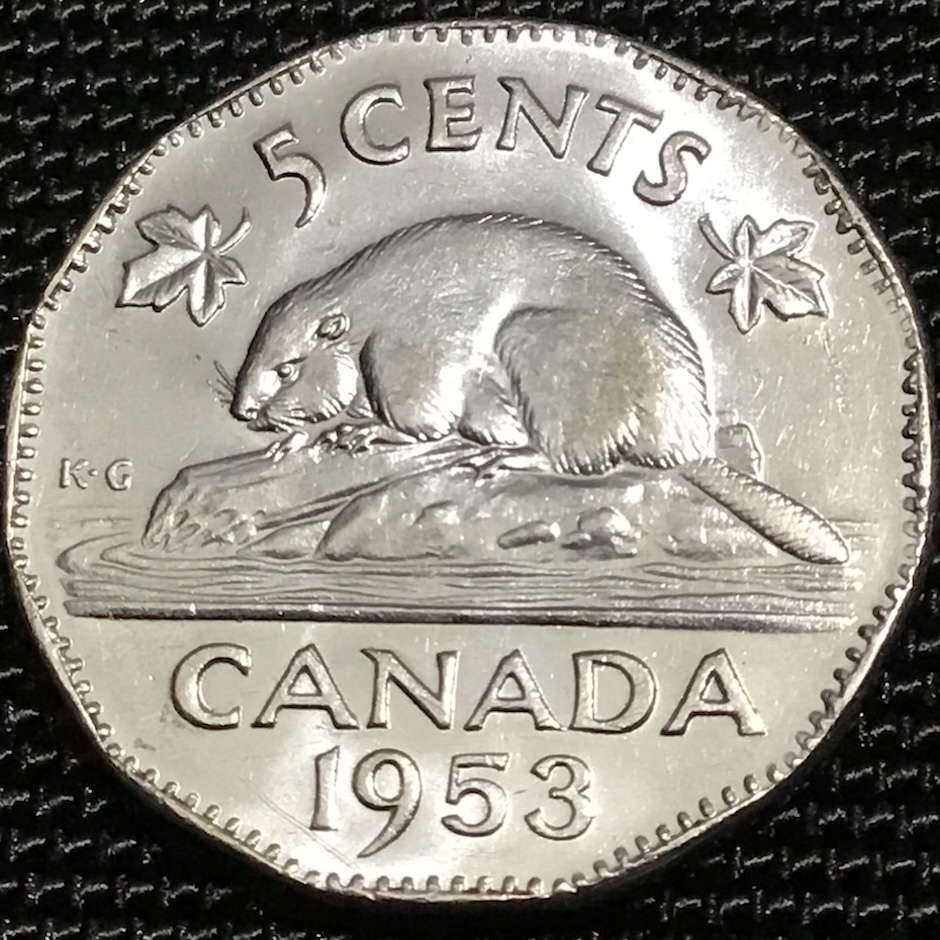 1953-Canada-Nickel-Varieties,-Bought-A-Bag-Of-Coins-On-Kijiji-For-$40cad,--5-X-1953-Nickels-Shiny!