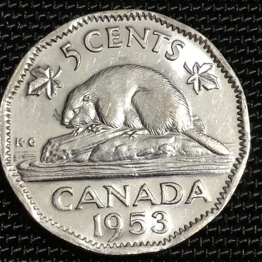 1953-Canada-Nickel-Varieties,-Bought-A-Bag-Of-Coins-On-Kijiji-For-$40cad,--5-X-1953-Nickels-Shiny!