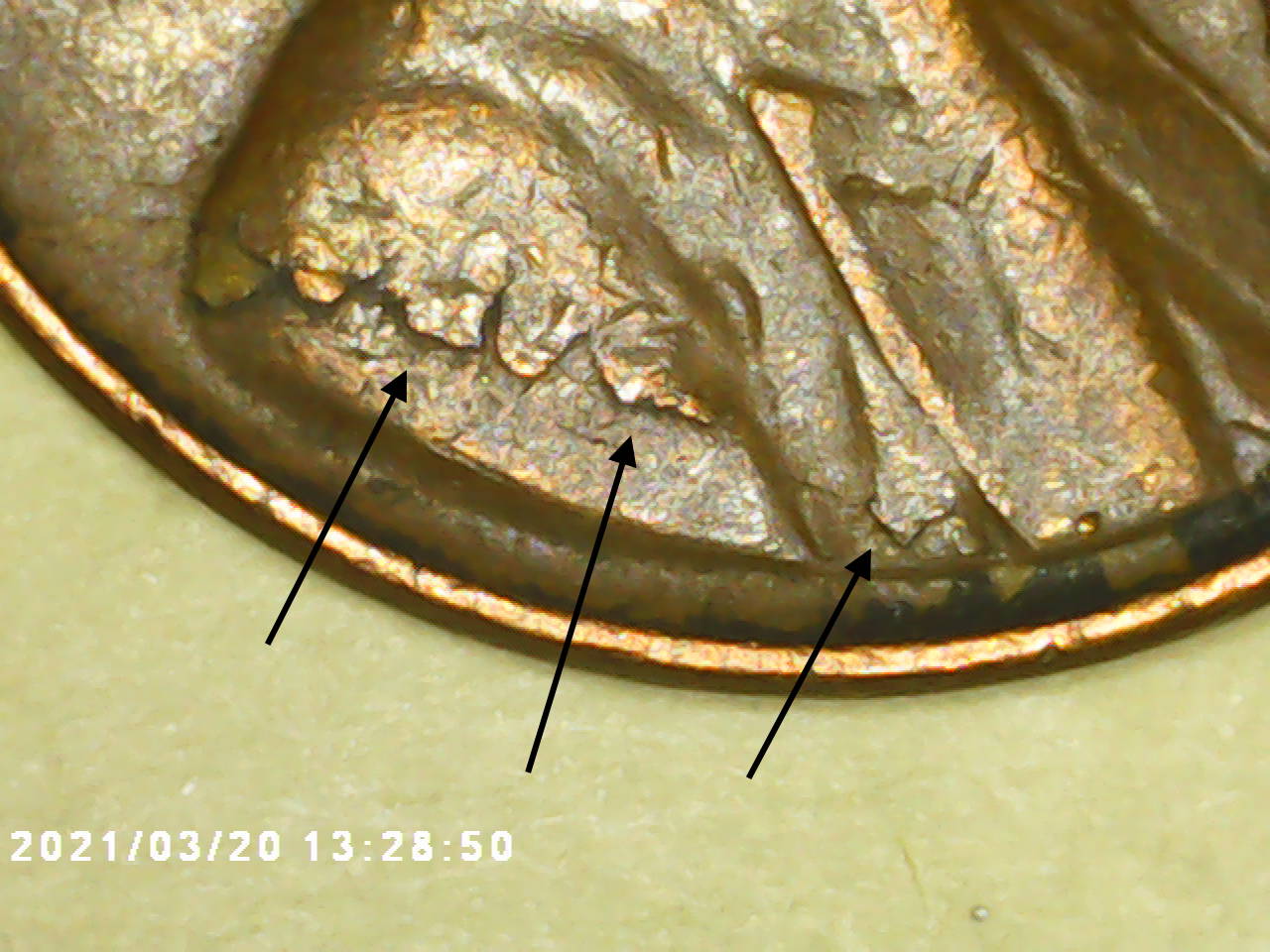 1948-Lincoln-Cent-Cud-And-Lamination-Error?-Shredded-Jacket