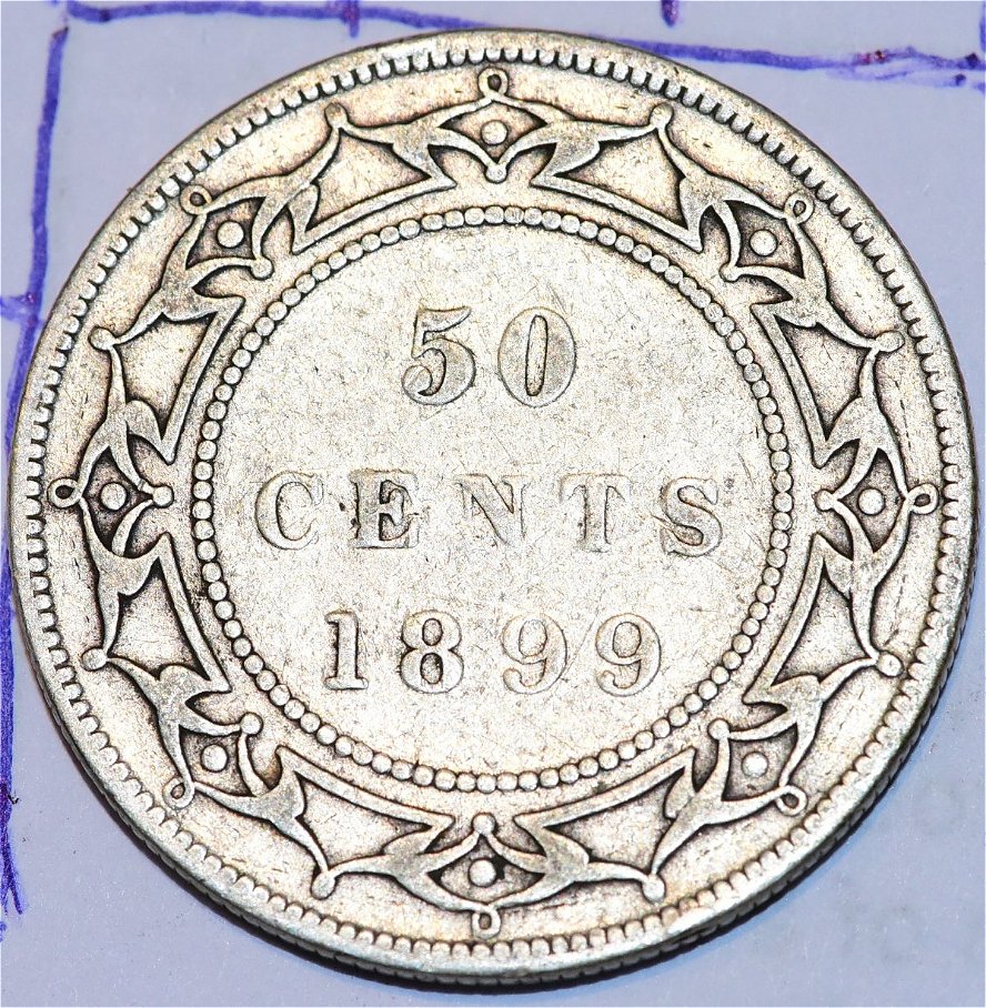 Newfoundland-1899-50-Cents---Help-Grade