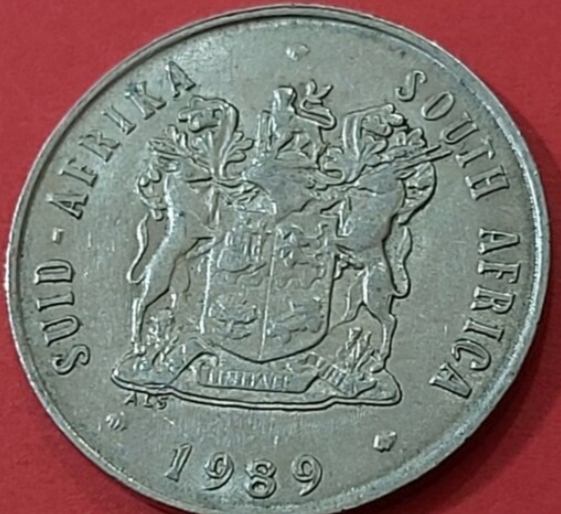 Extra-Ground-On-20-Cents-1989-Coin-From-South-Africa