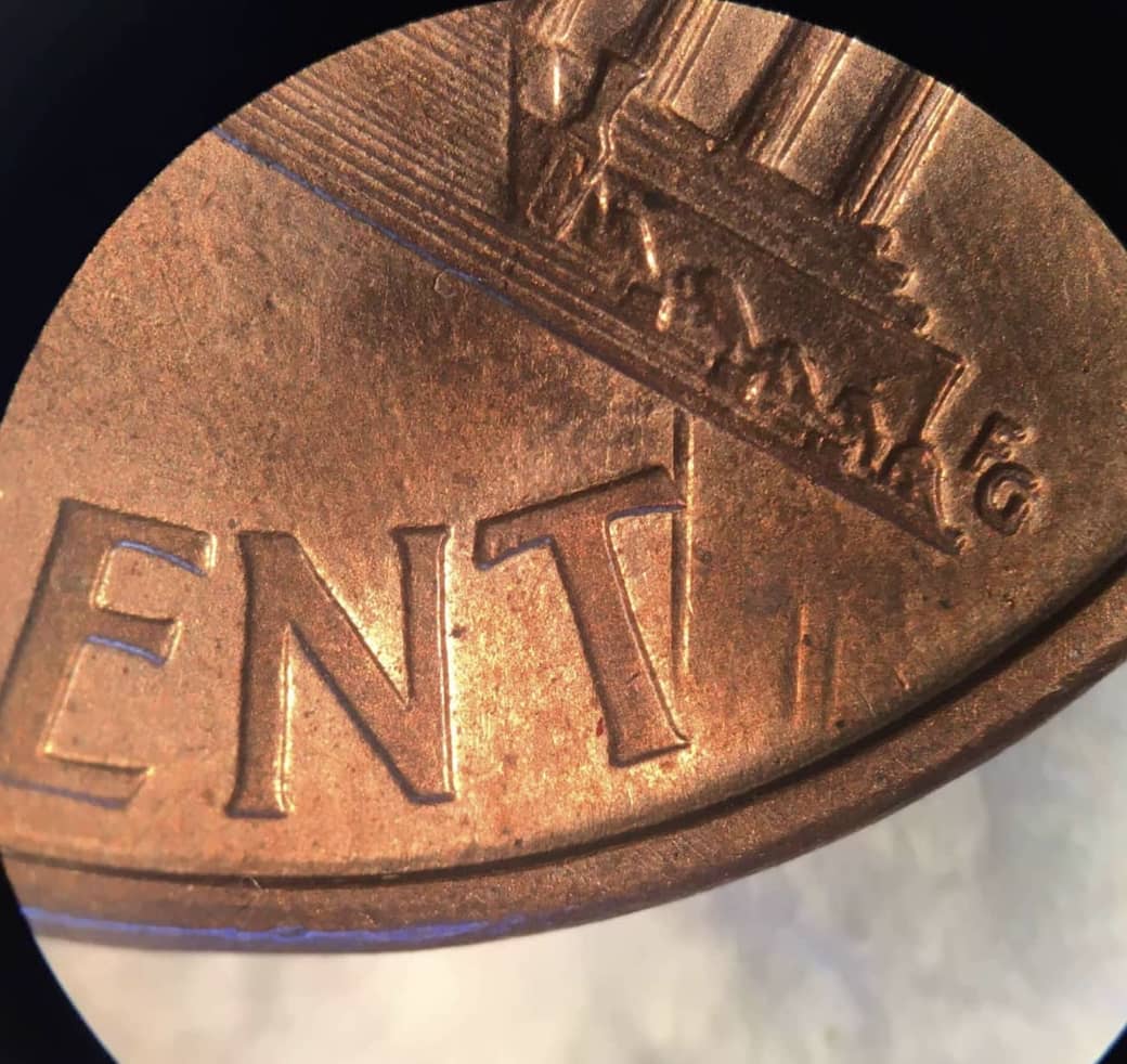 1995-Penny-With-Smooth,-Wide,-Raised-Line-On-The-Reverse