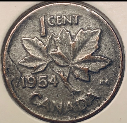 1954-One-Cent,-Need-Help?-Color-Off,-Flaw-Planchette-Near-Date?
