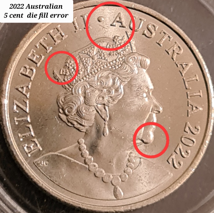 2022-Australian-5-Cent-Errors